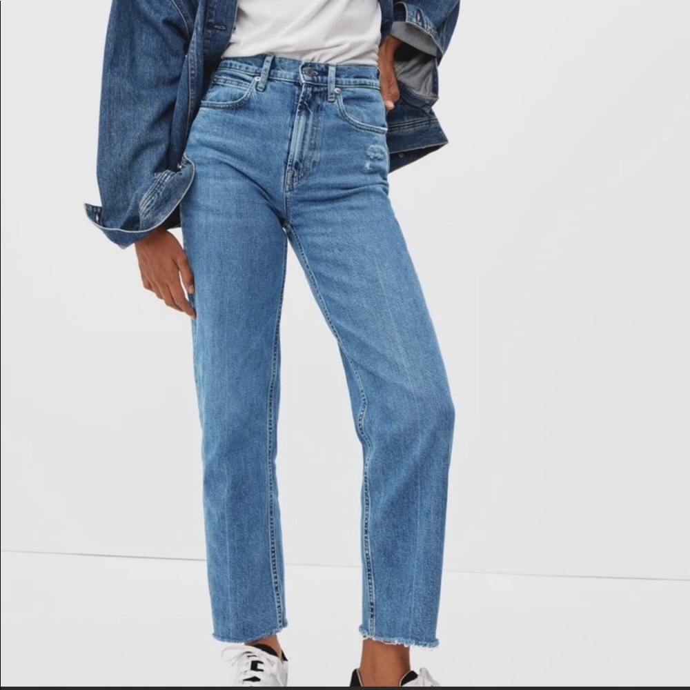 Everlane Distressed Way-High Jeans